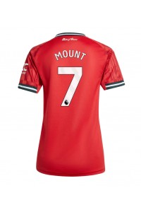 Manchester United Mason Mount #7 Jalkapallovaatteet Naisten Kotipaita 2025-26 Lyhythihainen